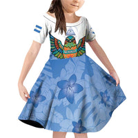 Nicaragua Family Matching Off Shoulder Short Dress and Hawaiian Shirt Guardabarranco Bird With Sacuanjoche