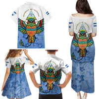 Nicaragua Family Matching Puletasi and Hawaiian Shirt Guardabarranco Bird With Sacuanjoche