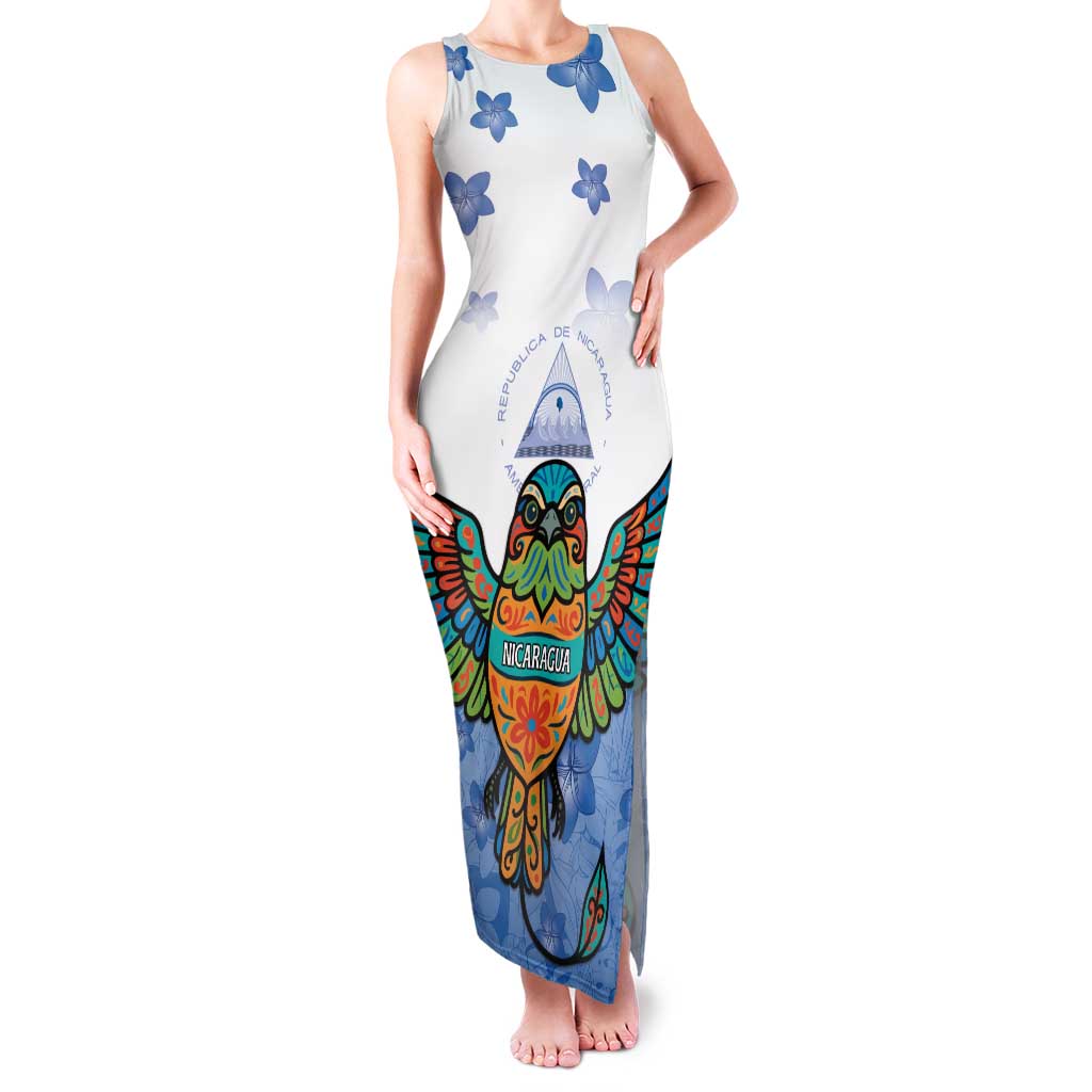 Nicaragua Family Matching Tank Maxi Dress and Hawaiian Shirt Guardabarranco Bird With Sacuanjoche