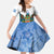 Nicaragua Kid Short Sleeve Dress Guardabarranco Bird With Sacuanjoche