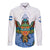 Nicaragua Long Sleeve Button Shirt Guardabarranco Bird With Sacuanjoche