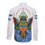 Nicaragua Long Sleeve Button Shirt Guardabarranco Bird With Sacuanjoche