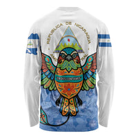 Nicaragua Long Sleeve Shirt Guardabarranco Bird With Sacuanjoche