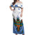 Nicaragua Off Shoulder Maxi Dress Guardabarranco Bird With Sacuanjoche