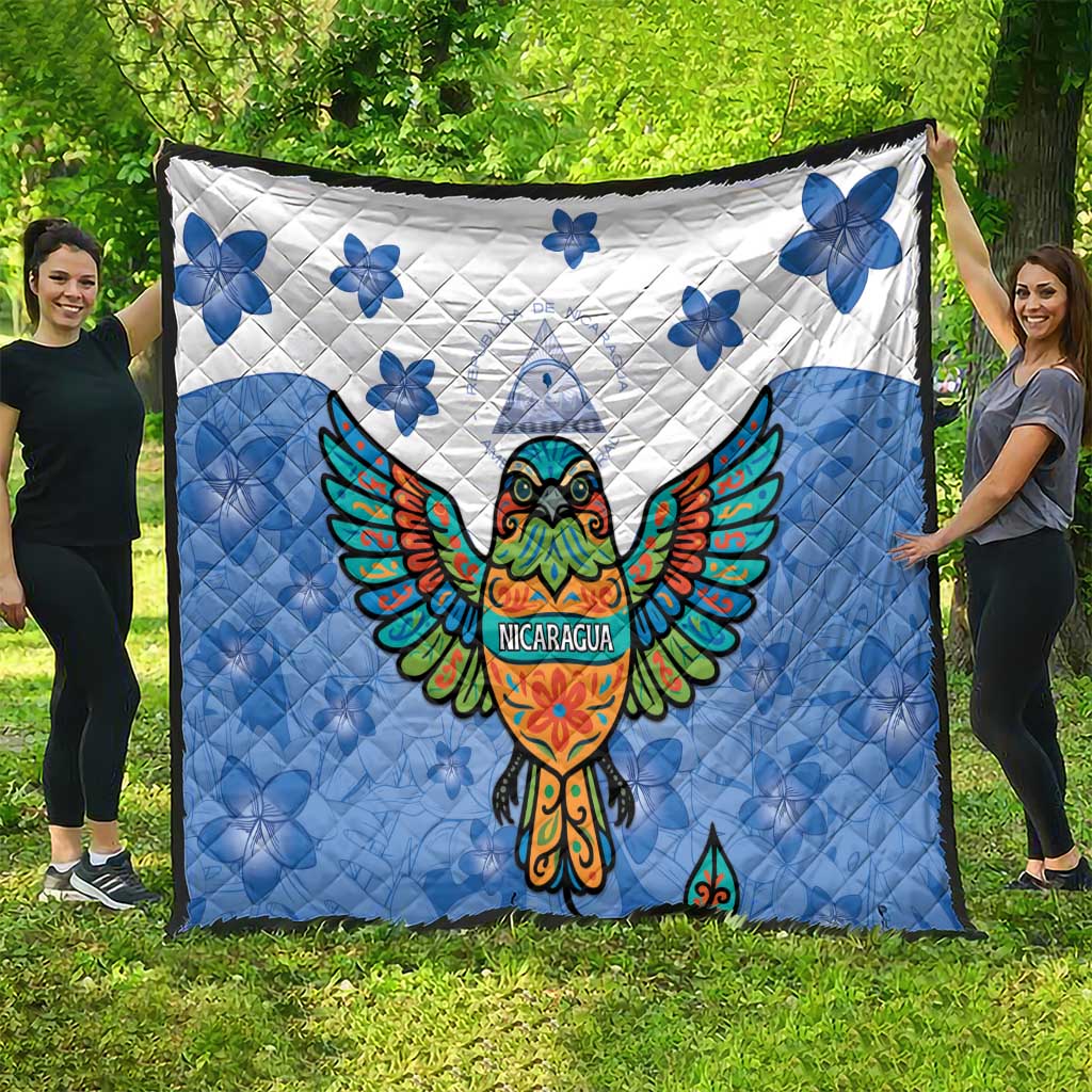 Nicaragua Quilt Guardabarranco Bird With Sacuanjoche