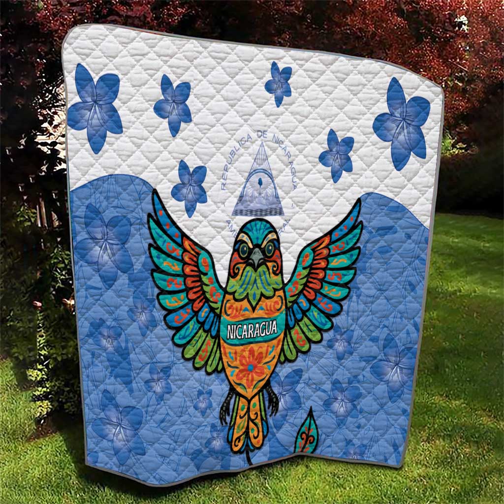 Nicaragua Quilt Guardabarranco Bird With Sacuanjoche