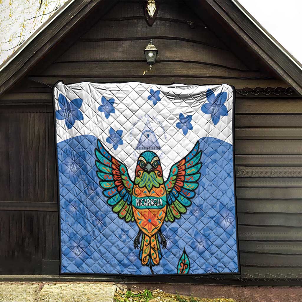 Nicaragua Quilt Guardabarranco Bird With Sacuanjoche