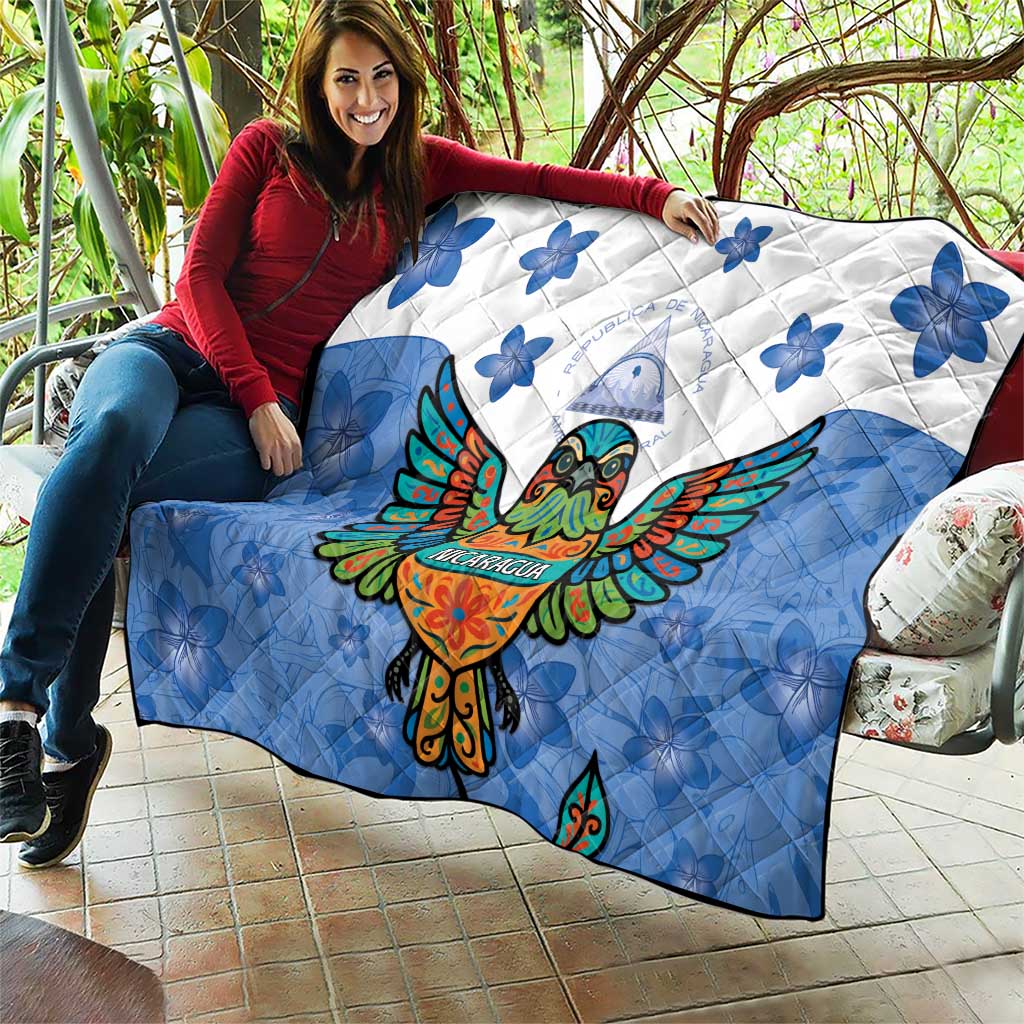 Nicaragua Quilt Guardabarranco Bird With Sacuanjoche