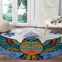 Nicaragua Round Carpet Guardabarranco Bird With Sacuanjoche
