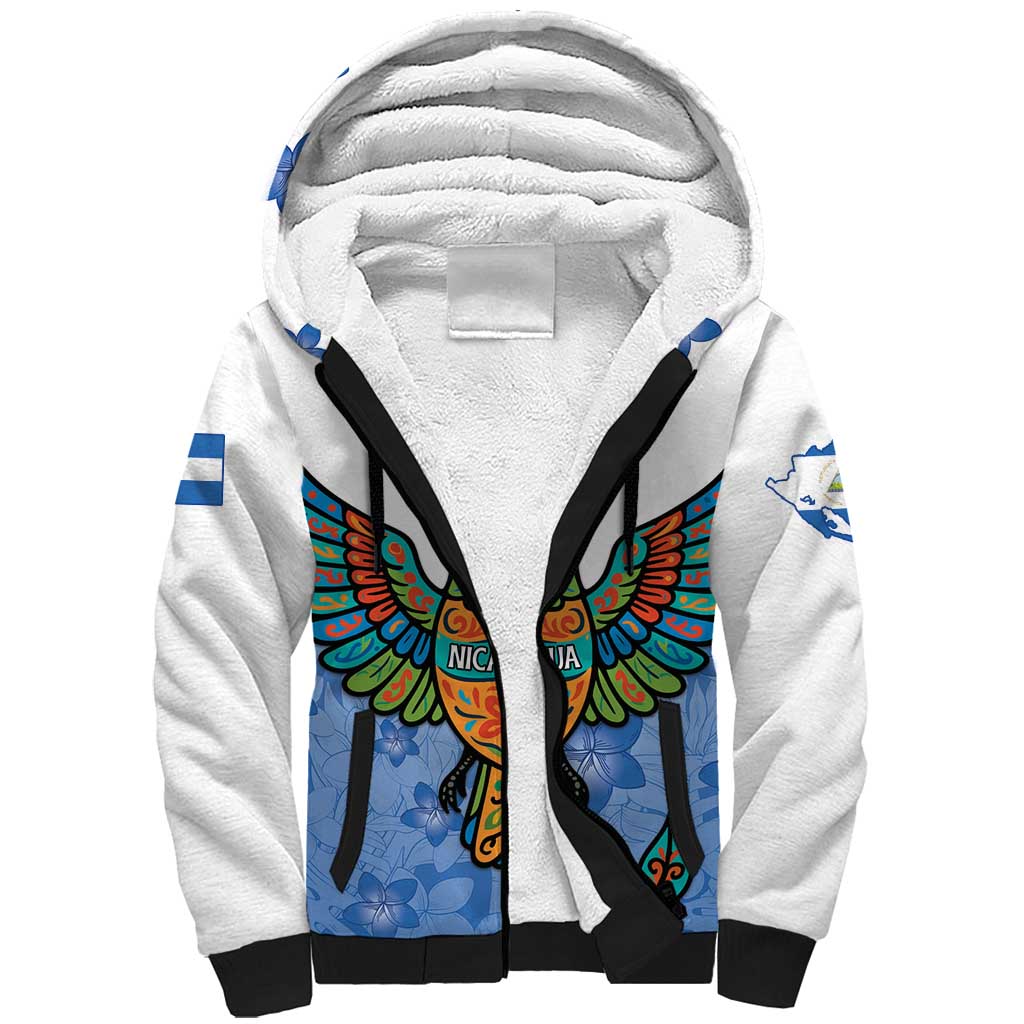 Nicaragua Sherpa Hoodie Guardabarranco Bird With Sacuanjoche