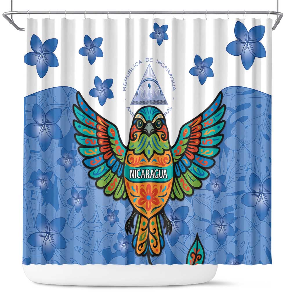 Nicaragua Shower Curtain Guardabarranco Bird With Sacuanjoche