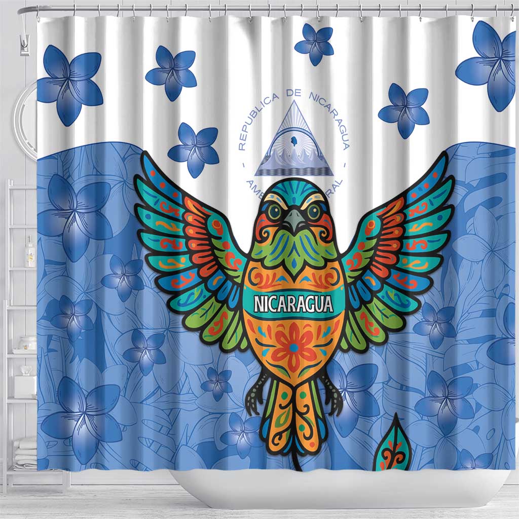 Nicaragua Shower Curtain Guardabarranco Bird With Sacuanjoche