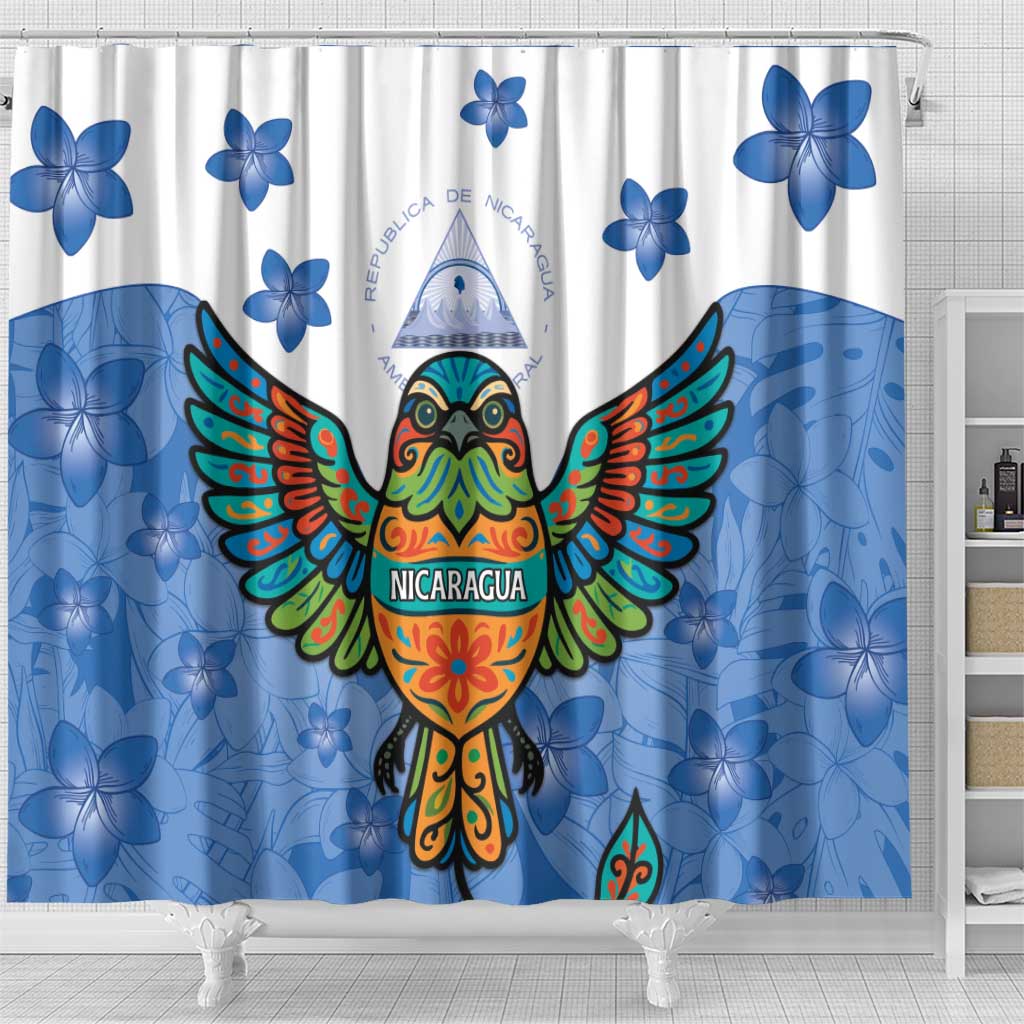 Nicaragua Shower Curtain Guardabarranco Bird With Sacuanjoche