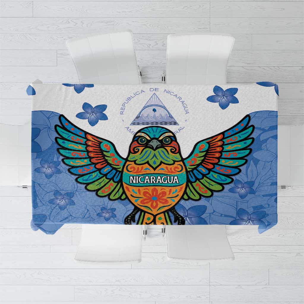 Nicaragua Tablecloth Guardabarranco Bird With Sacuanjoche