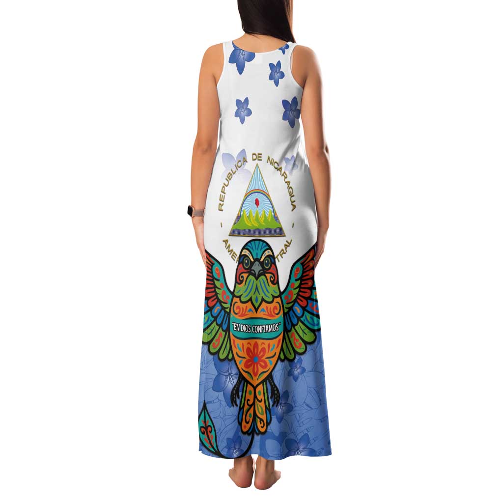 Nicaragua Tank Maxi Dress Guardabarranco Bird With Sacuanjoche