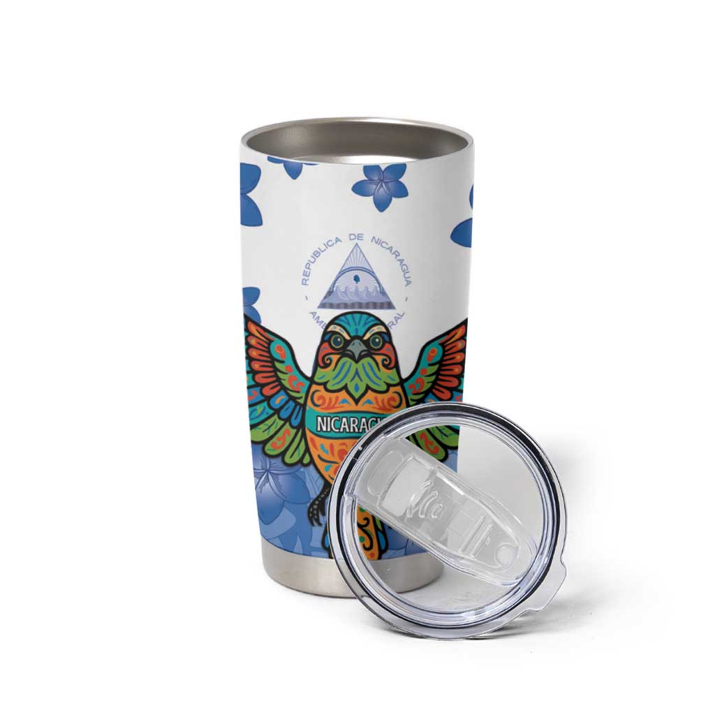 Nicaragua Tumbler Cup Guardabarranco Bird With Sacuanjoche