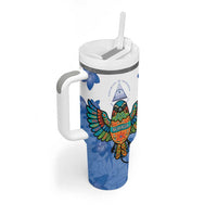 Nicaragua Tumbler With Handle Guardabarranco Bird With Sacuanjoche