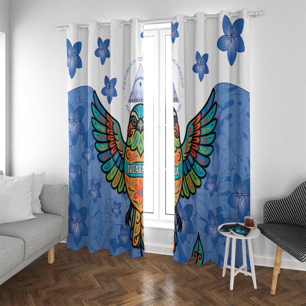 Nicaragua Window Curtain Guardabarranco Bird With Sacuanjoche