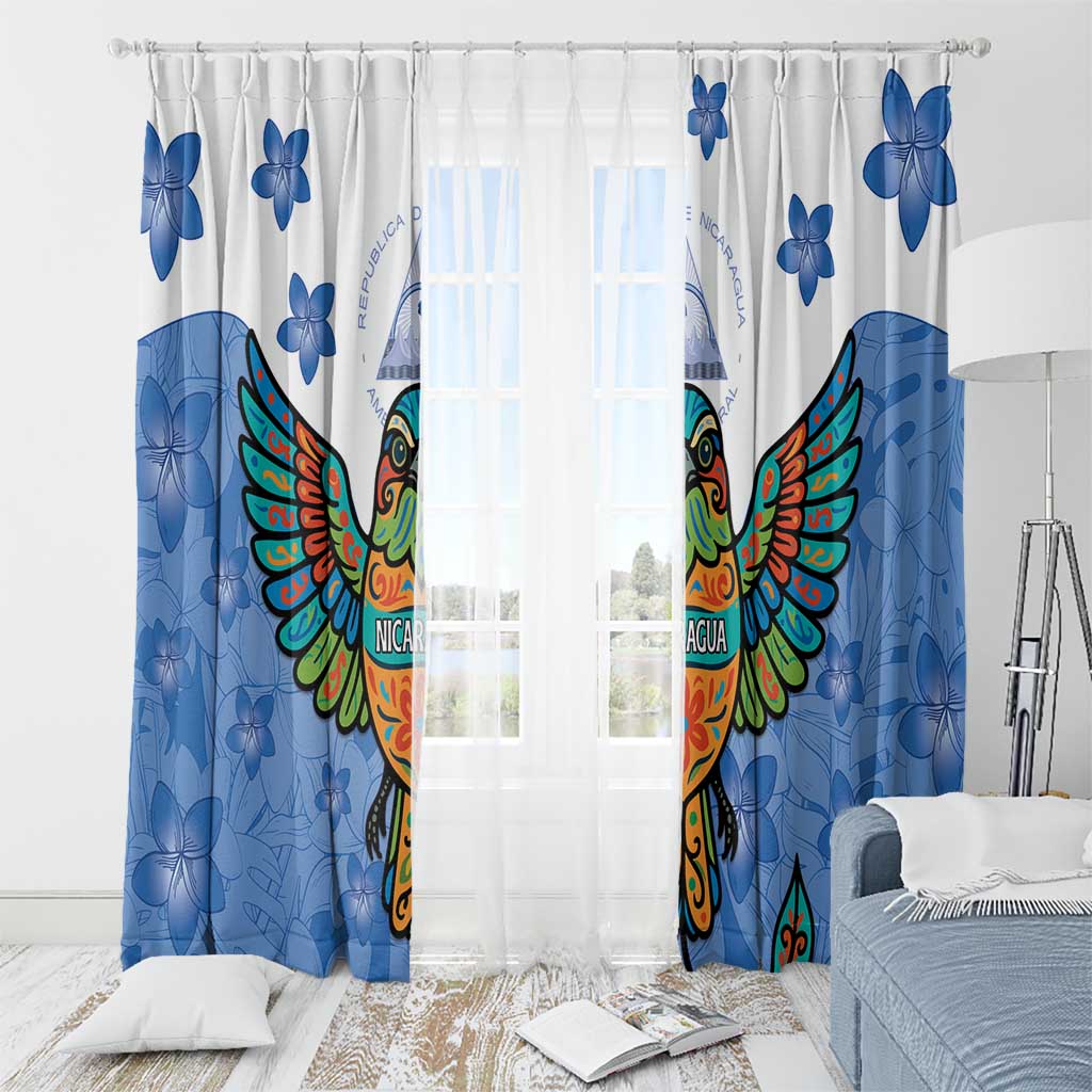 Nicaragua Window Curtain Guardabarranco Bird With Sacuanjoche