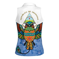 Nicaragua Women Sleeveless Polo Shirt Guardabarranco Bird With Sacuanjoche