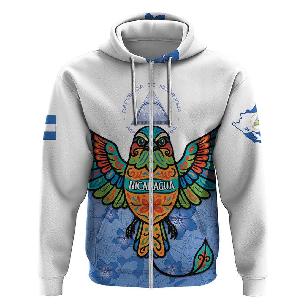 Nicaragua Zip Hoodie Guardabarranco Bird With Sacuanjoche