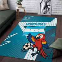 Honduras Football Area Rug Scarlet Macaw Mascot