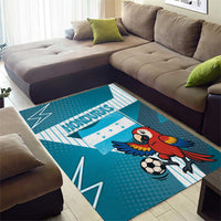 Honduras Football Area Rug Scarlet Macaw Mascot