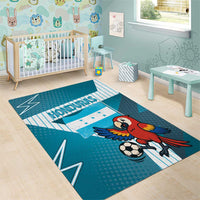 Honduras Football Area Rug Scarlet Macaw Mascot