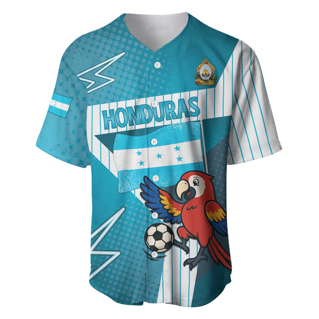 Personalized Honduras Football Baseball Jersey Scarlet Macaw Mascot
