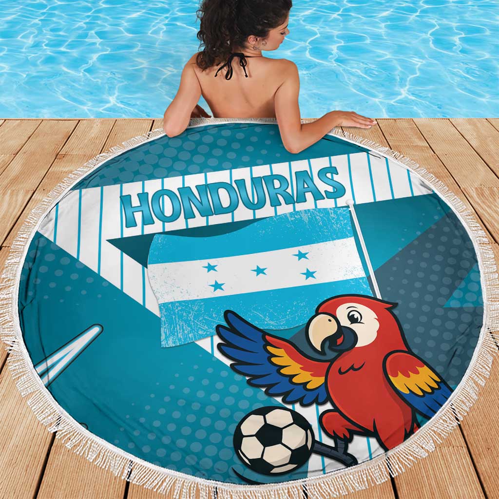 Honduras Football Beach Blanket Scarlet Macaw Mascot