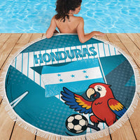Honduras Football Beach Blanket Scarlet Macaw Mascot