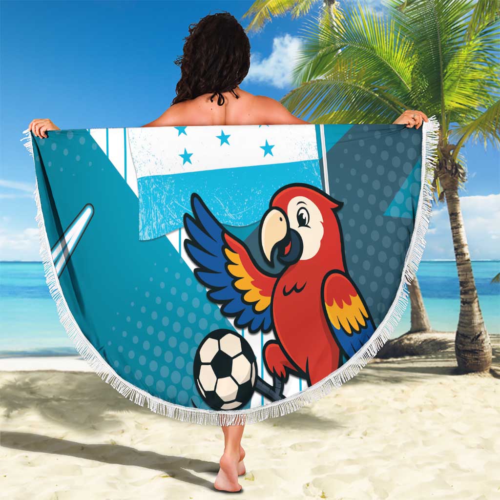 Honduras Football Beach Blanket Scarlet Macaw Mascot