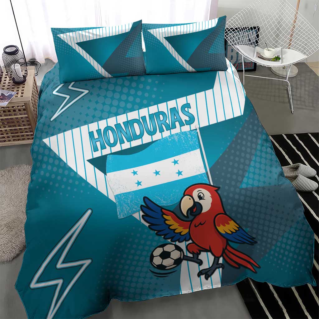 Honduras Football Bedding Set Scarlet Macaw Mascot