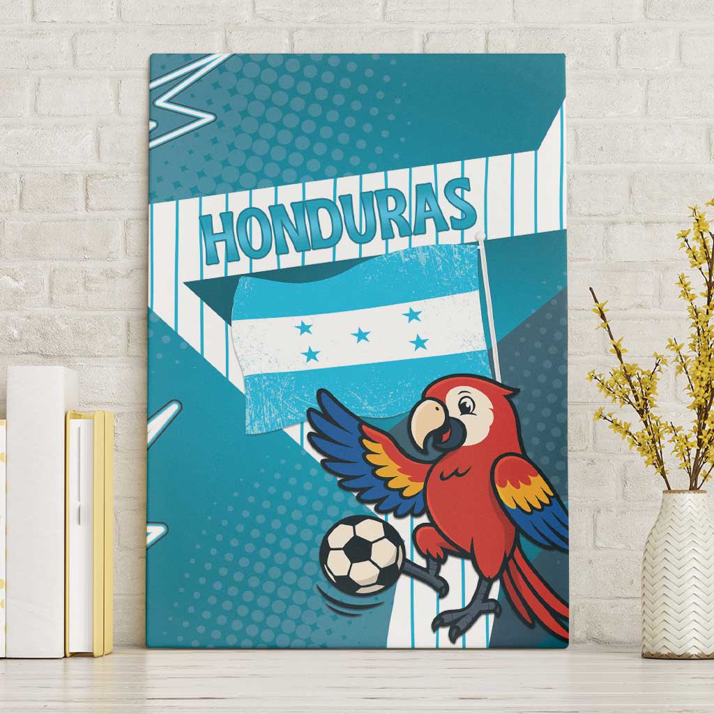 Honduras Football Canvas Wall Art Scarlet Macaw Mascot