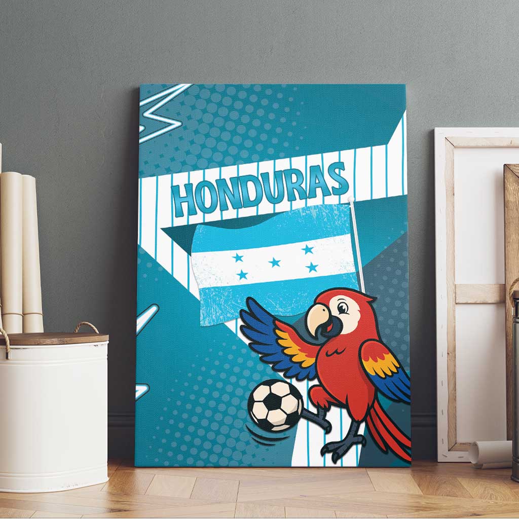 Honduras Football Canvas Wall Art Scarlet Macaw Mascot