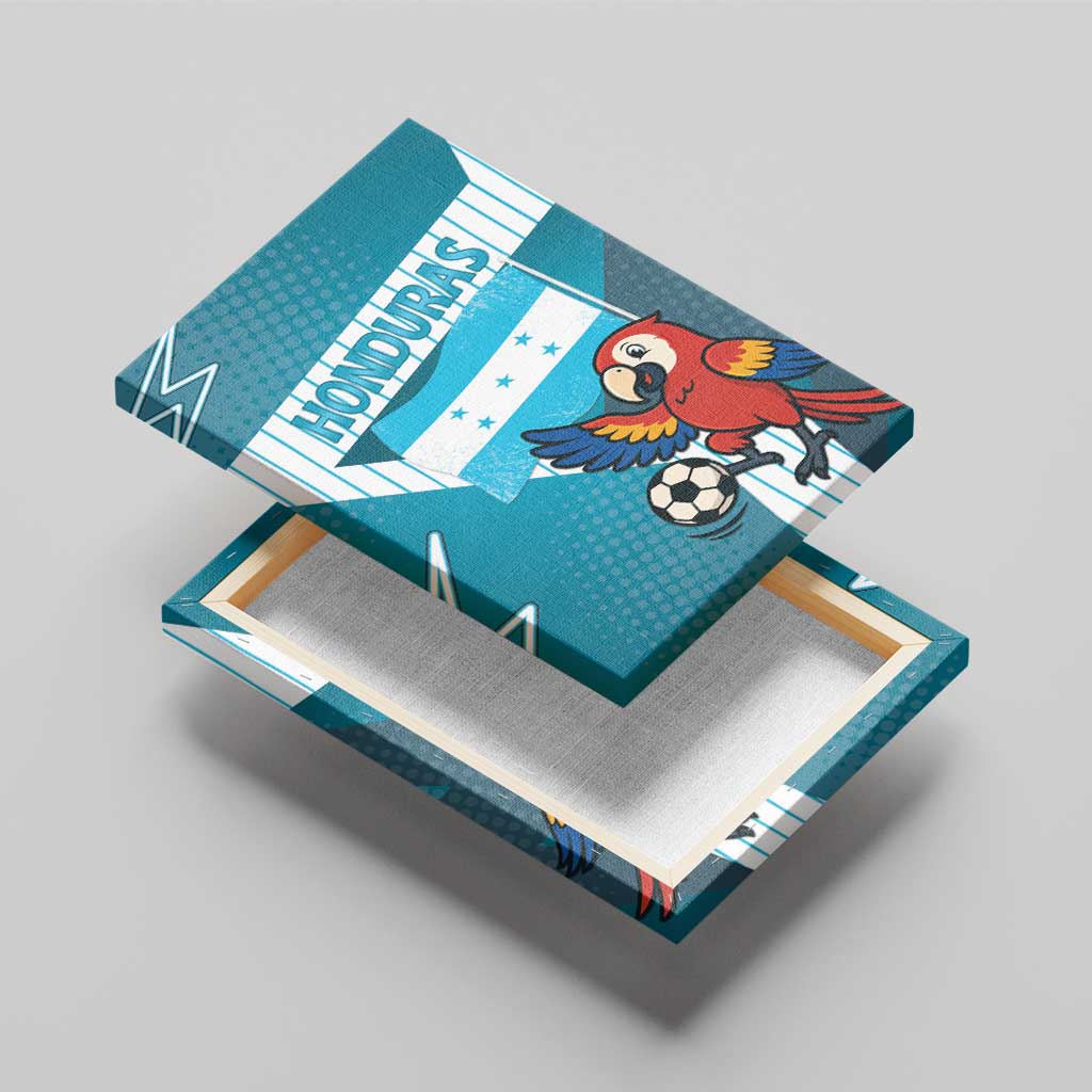 Honduras Football Canvas Wall Art Scarlet Macaw Mascot