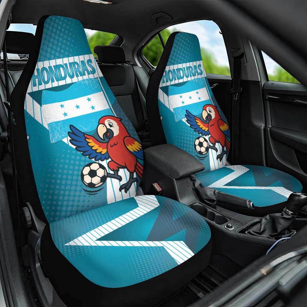 Honduras Football Car Seat Cover Scarlet Macaw Mascot