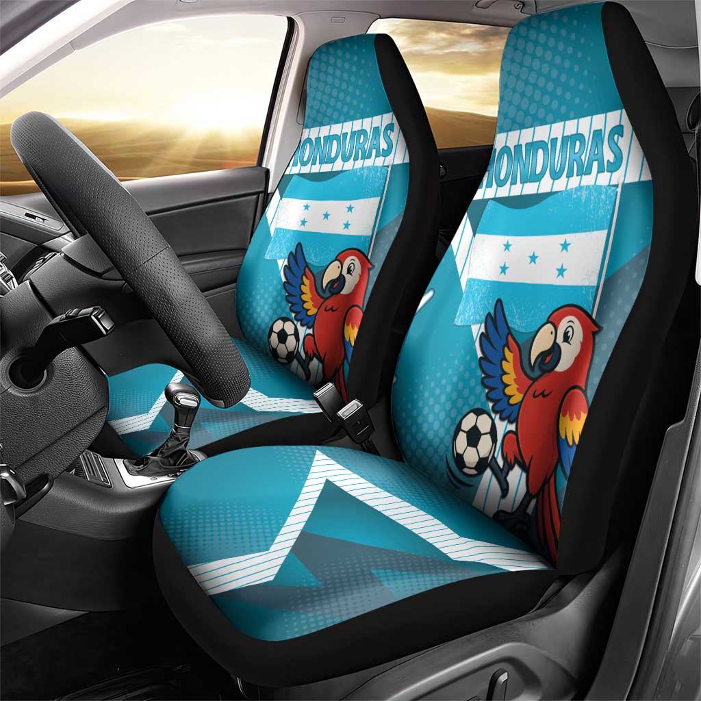 Honduras Football Car Seat Cover Scarlet Macaw Mascot