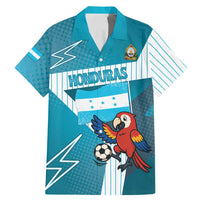 Personalized Honduras Football Family Matching Mermaid Dress and Hawaiian Shirt Scarlet Macaw Mascot