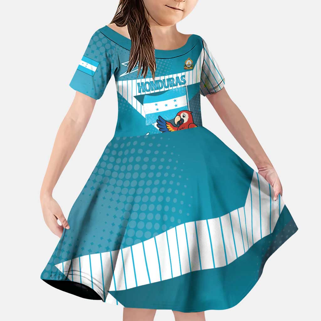 Personalized Honduras Football Family Matching Puletasi and Hawaiian Shirt Scarlet Macaw Mascot