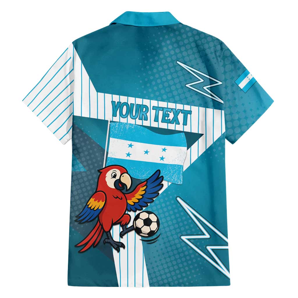 Personalized Honduras Football Family Matching Summer Maxi Dress and Hawaiian Shirt Scarlet Macaw Mascot