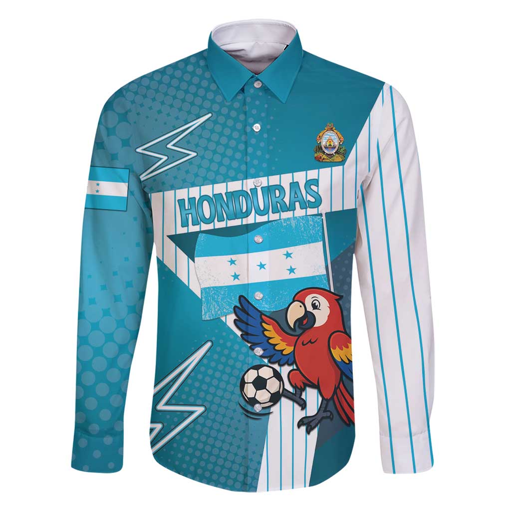 Personalized Honduras Football Family Matching Tank Maxi Dress and Hawaiian Shirt Scarlet Macaw Mascot