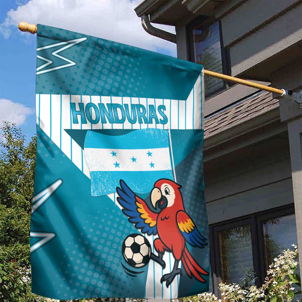 Honduras Football Garden Flag Scarlet Macaw Mascot