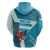 Personalized Honduras Football Hoodie Scarlet Macaw Mascot