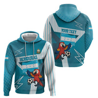 Personalized Honduras Football Hoodie Scarlet Macaw Mascot