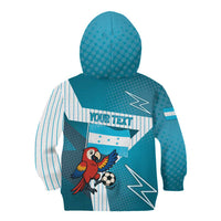 Personalized Honduras Football Kid Hoodie Scarlet Macaw Mascot