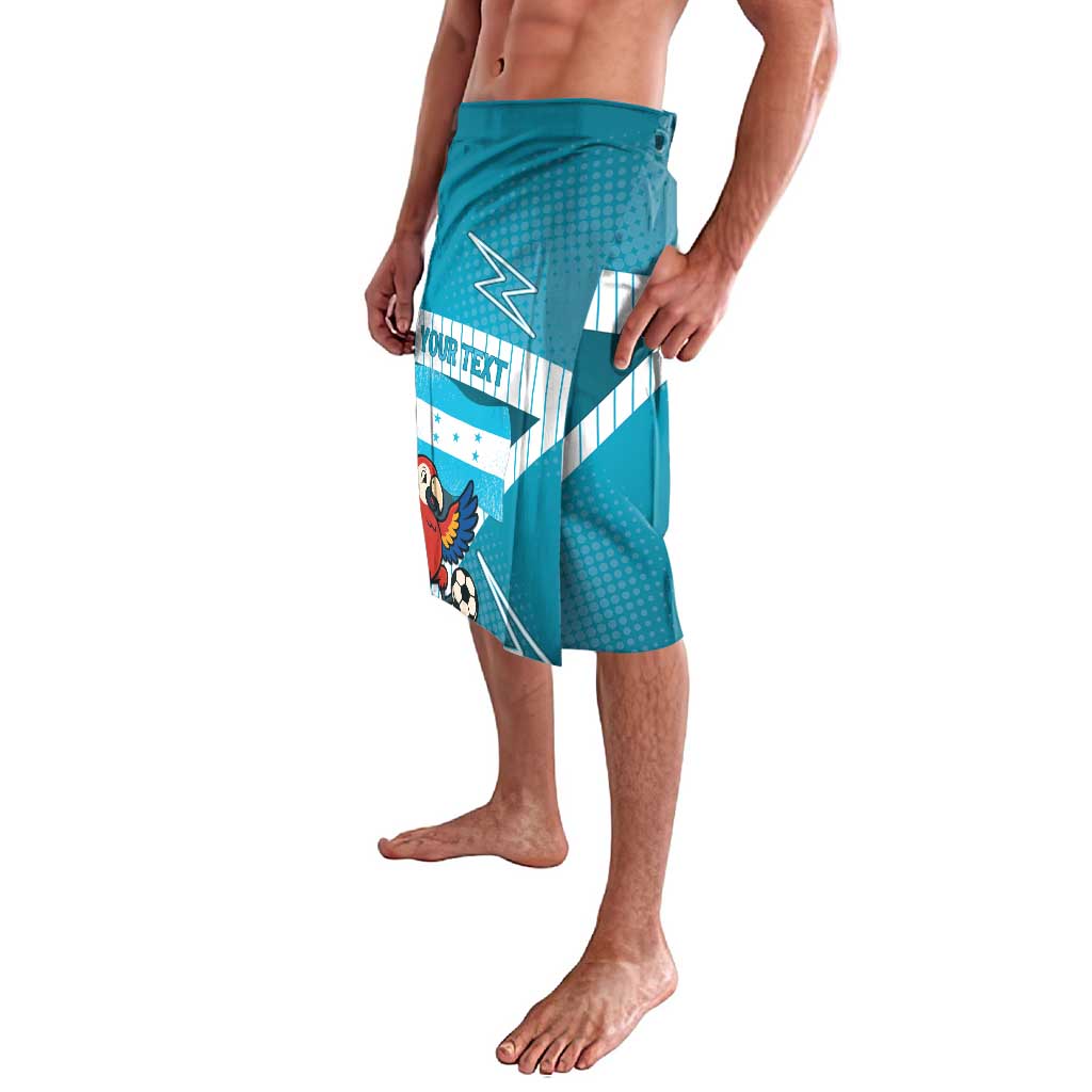 Personalized Honduras Football Lavalava Scarlet Macaw Mascot