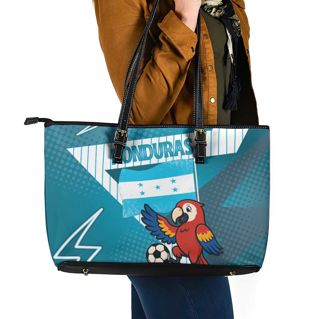 Honduras Football Leather Tote Bag Scarlet Macaw Mascot