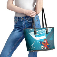 Honduras Football Leather Tote Bag Scarlet Macaw Mascot
