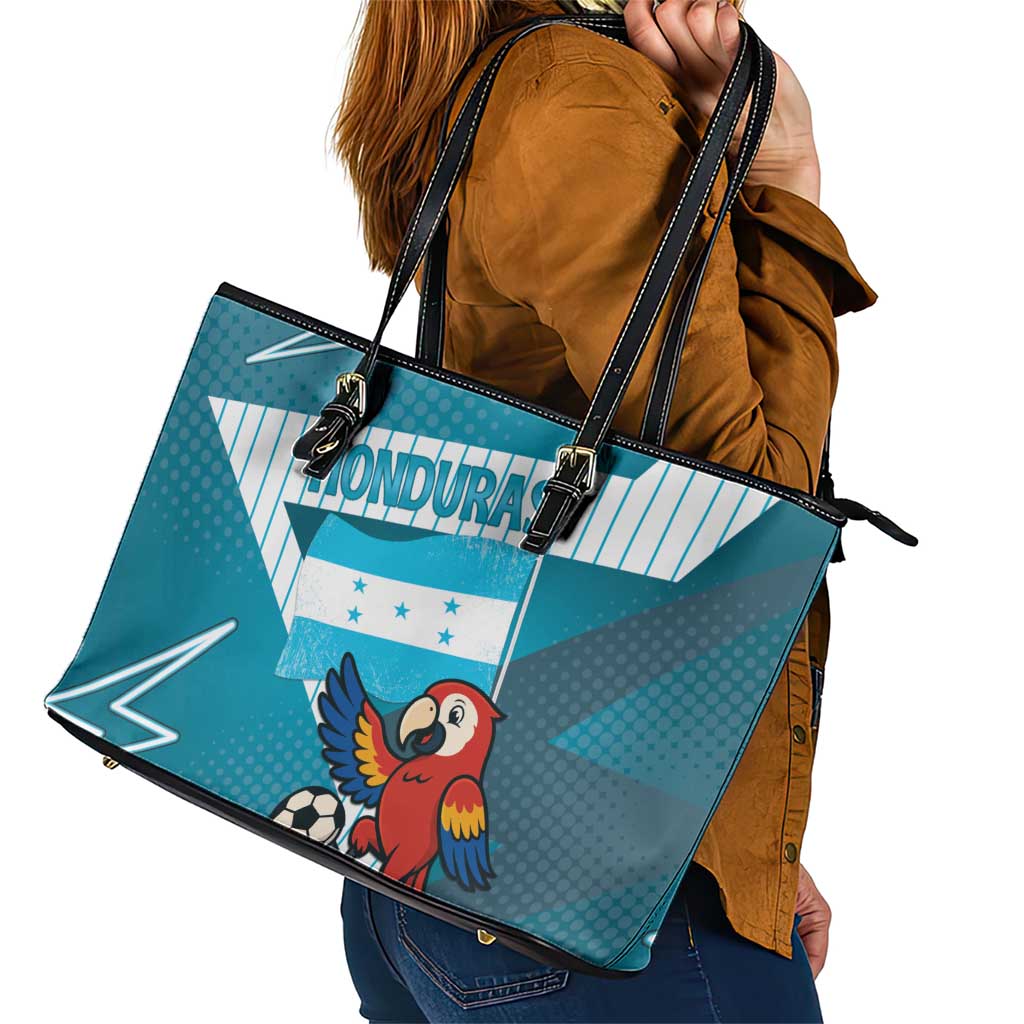 Honduras Football Leather Tote Bag Scarlet Macaw Mascot